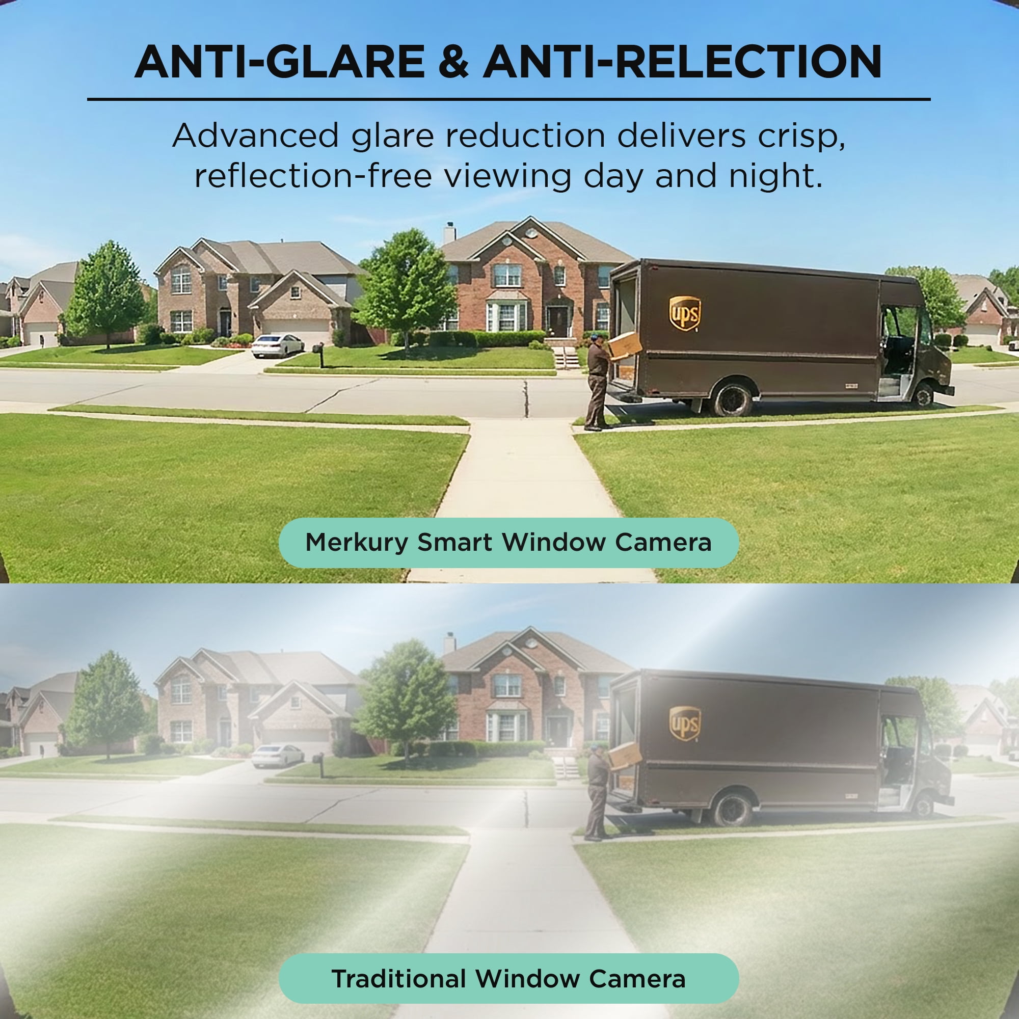 Merkury Smart 2K Window Security Camera with 4MP Quad HD (2 pack)