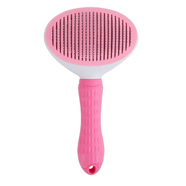 Cepillo de aseo profesional Zulema Botón rosa Rosado Cepillo de pelo autolimpiante