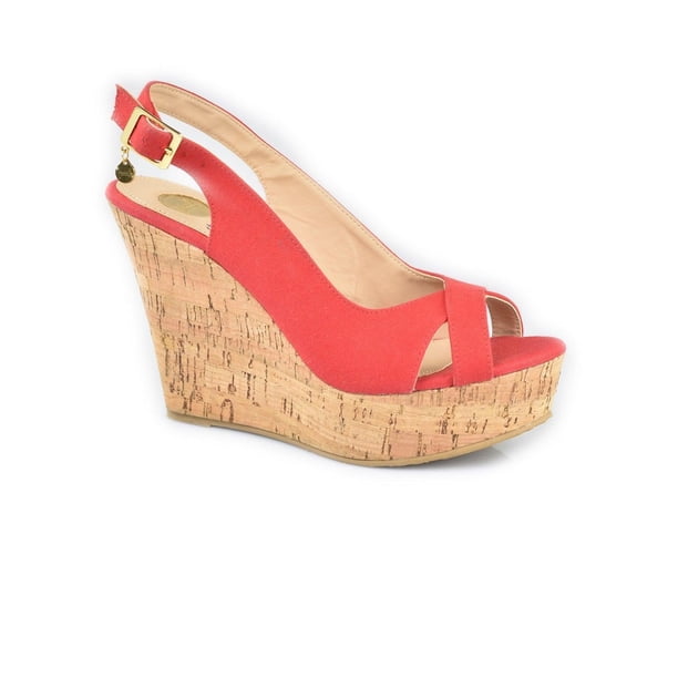 SANDALIA CUÑA CALZADO DAMA 487 48701469 rojo 22.5 487 48701469