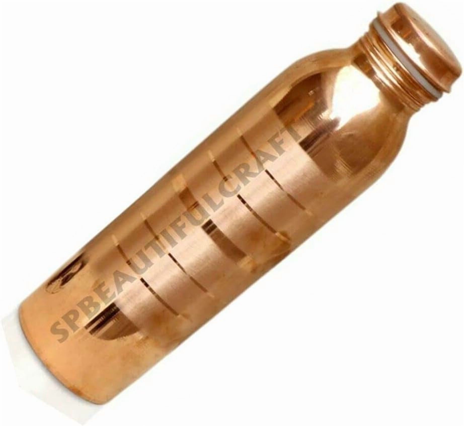 HRS INDIA Copper Water Bottle Silvertouch Finish Water Vacuum Flask Health Benefits 1 Ltr