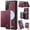 Wine red, variant on Case For Samsung Galaxy S26 Ultra 5G RFID Blocking Compatible With MagSafe Detachable 2 In 1 Wallet With Card Holder,PU Leather Case,  Holder Kickstand Magnetic Protective Women Men Cover,Brown