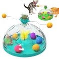 thumbnail image 4 of maskred Cat Toy Interactive Spinning Track Ball Stimulating Game Cats Teasing Treasure Brain Chest Puzzles Pet Training Green, 4 of 6