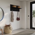thumbnail image 2 of Nexera Porto Entryway Wall-Mounted Coat Rack, Black, 2 of 7