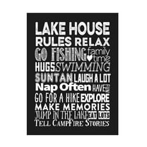 Trademark Fine Art 'Lake House Rules' Canvas Art by Marcee Duggar