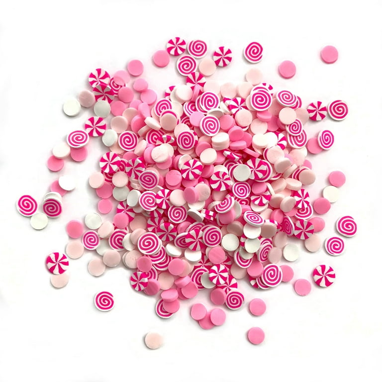 Buttons Galore Sprinkletz Embellishments for Crafts, Tiny Polymer Clay  Shapes & Unique Designs-Pink it Up-3 Pack; 1800 Pieces 