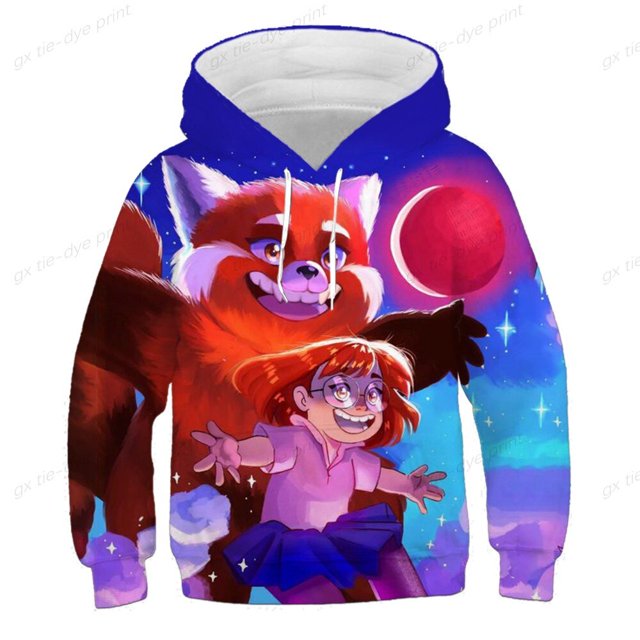 Turning Red Cosplay Ropa para niños Sudadera con capucha Abrigo para niños Sudadera con capucha para niñas Ropa para bebés Ropa para niños Ropa de animación para niños 130 heqiyong CONDUJO
