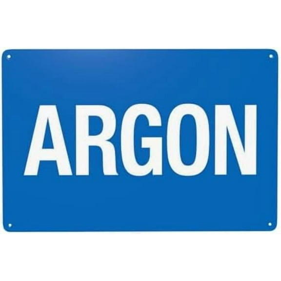 Argon Warning Sign, Construction Metal Signs for Home Business Outdoor Indoor Road Yard Garage Street Wall Caution Custom Decor 12 x 8 Inches