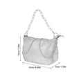 thumbnail image 4 of KAKOWELY Elegante bolso de mano con diamantes de imitación para mujer, bolso de noche brillante con cadena cruzada y asa de perla para fiestas, bodas y eventos formales., 4 of 4