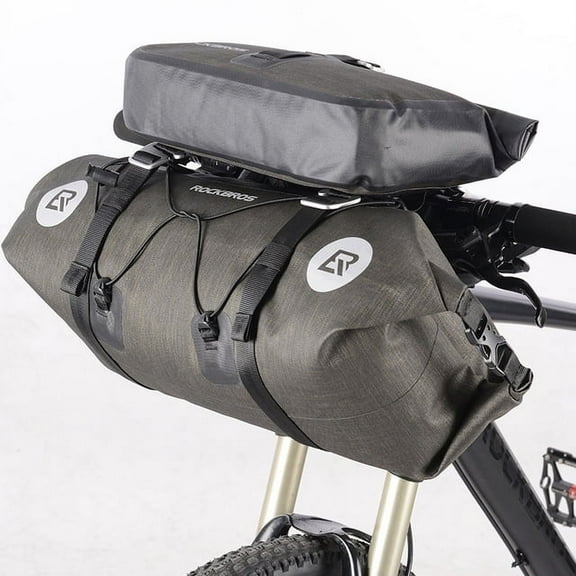 RockBros Waterproof Combined Handlebar Bags MTB Bikepacking Bags Front 2 Dry Packs 19-20L