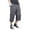 Gray, variant on FEDTOSING Men's 3/4 Long Capri Shorts Casual Elastic Waist Cotton Relaxed Fit Cargo Shorts Black