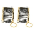 thumbnail image 2 of 2 PCS Banana Hair Clips, Toothed Construction Vintage Clincher Comb Tools Banana Hair Grips Fishtail Hair Clip for Wearing Working Writing and Reading, 2 of 8