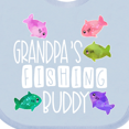 thumbnail image 4 of Inktastic Grandpa's Fishing Buddy with Colorful Fish Boys or Girls Baby Bib, 4 of 4