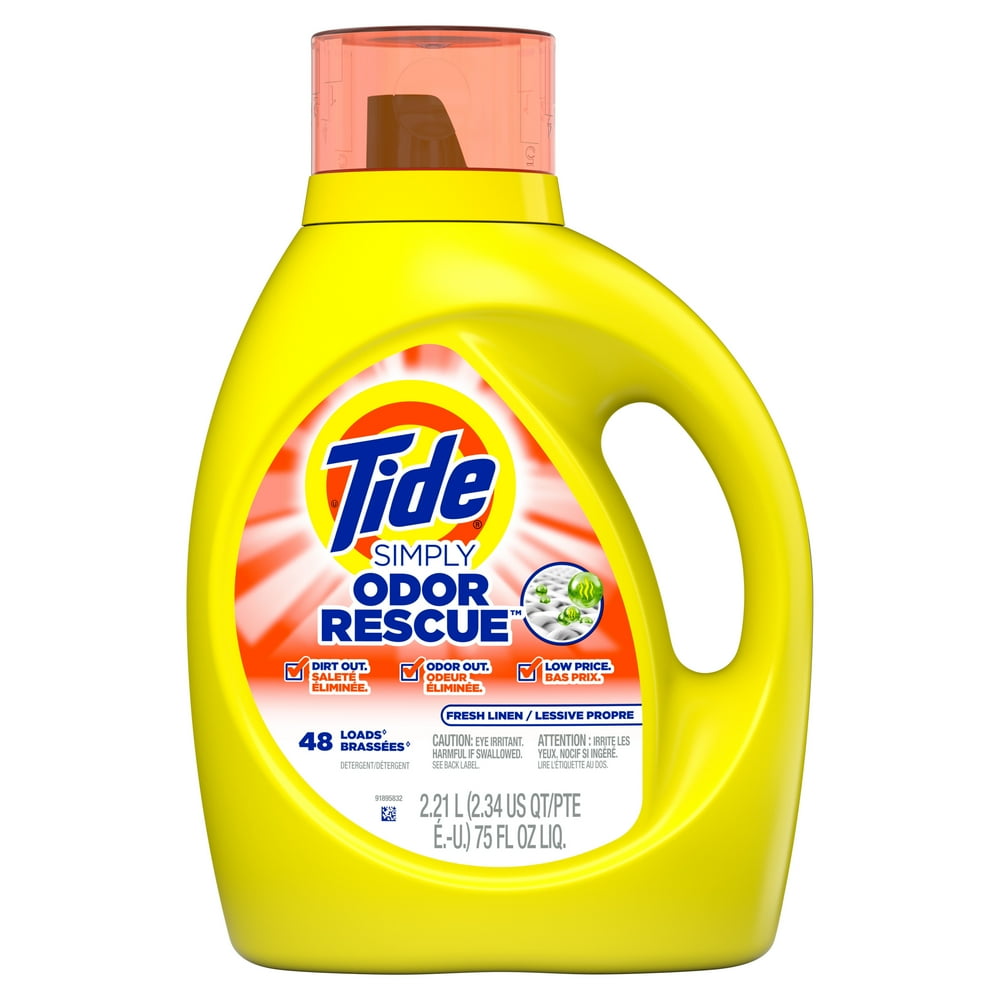 Tide Simply Odor Rescue, 48 Loads Liquid Laundry Detergent, 75 fl oz
