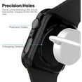 thumbnail image 5 of 2 pack Case Built in Tempered Glass Screen Protector Compatible with Apple Watch Series 44mm 40mm 45 mm 41mm , Matte PC Case Bumper Overall Protective Cover for iwatch series 6 5 4 7 SE 3 2 1, 5 of 8