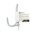 thumbnail image 2 of Crawford 3.25 in. L Vinyl Coated Gray Steel Small Light Duty Coat and Hat Storage Hook 5 lb. cap. 1, 2 of 2