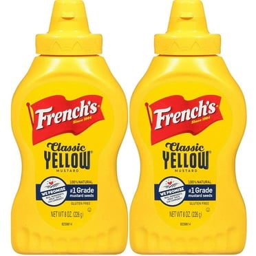 French's Classic Yellow Mustard, 8 Oz Bottle, 2 Pack.