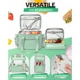 thumbnail image 4 of Lunch Bag Box for Women, Gifts for Women 3 in 1 Cooler Bag Large Insulated Removable Double Deck Leak-Proof Lunch Box for Work Outdoor Picnic, 4 of 6