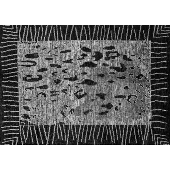 Ahgly Company Indoor Rectangle Animal Gray Modern Area Rugs, 7' x 9'