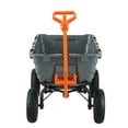 thumbnail image 6 of VEVOR Garden Cart, Durable Poly Dump Cart with Simple Assembly Steel Structure, Versatile Dump Wagon with Dual-Function Handle, Handy Wheelbarrow with 1500 lbs Load Capacity, 13 inch Wheels, 6 of 10