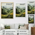 thumbnail image 4 of Designart "Green Hillside Countryside Foggy wall decor" Landscape & Nature Floater Framed Wall Decor, 4 of 7