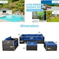 thumbnail image 2 of Gymax 6PCS Patio Conversation Set Rattan Sectional Furniture Set w/ Navy Cushion, 2 of 10
