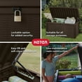 thumbnail image 3 of Keter Borneo 110 Gallon Rattan Wicker Resin Deck Storage Box Bench, Brown, 3 of 12