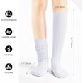 thumbnail image 3 of 3 Pack Slouchy Socks for Women, Knee High Boot Socks Scrunch Leg Warmers, Soft Cozy Valentines Day Gifts for Her, 3 of 6