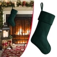 thumbnail image 2 of 20 Inch Dark Green Velvet Christmas Stocking,Soft Christmas Tree Stockings Ornaments,Decorative Hanging Ornaments for Stairs Fireplace Family New Year Holiday Decor, 2 of 5