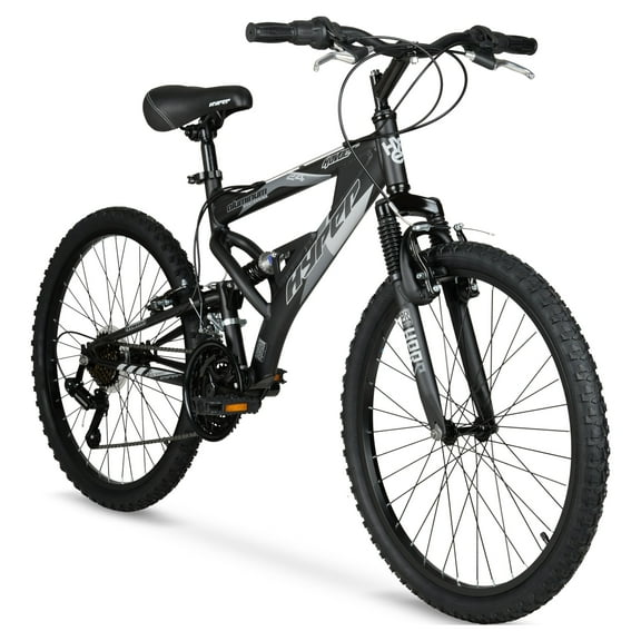 Hyper Bicycles 24" Havoc Mountain Bike, Children Ages 10-14, Black