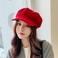 thumbnail image 6 of Women Beret Newsboy Hat French Wool Cap Classic Autumn Spring Winter Hats, 6 of 6