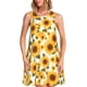 thumbnail image 1 of Disketp Yellow Polka Dot Sunflower para Vestido sin Mangas para Mujeres, Vestidos de Verano para Mujeres, Casual y Holgado para la Playa, 1 of 7