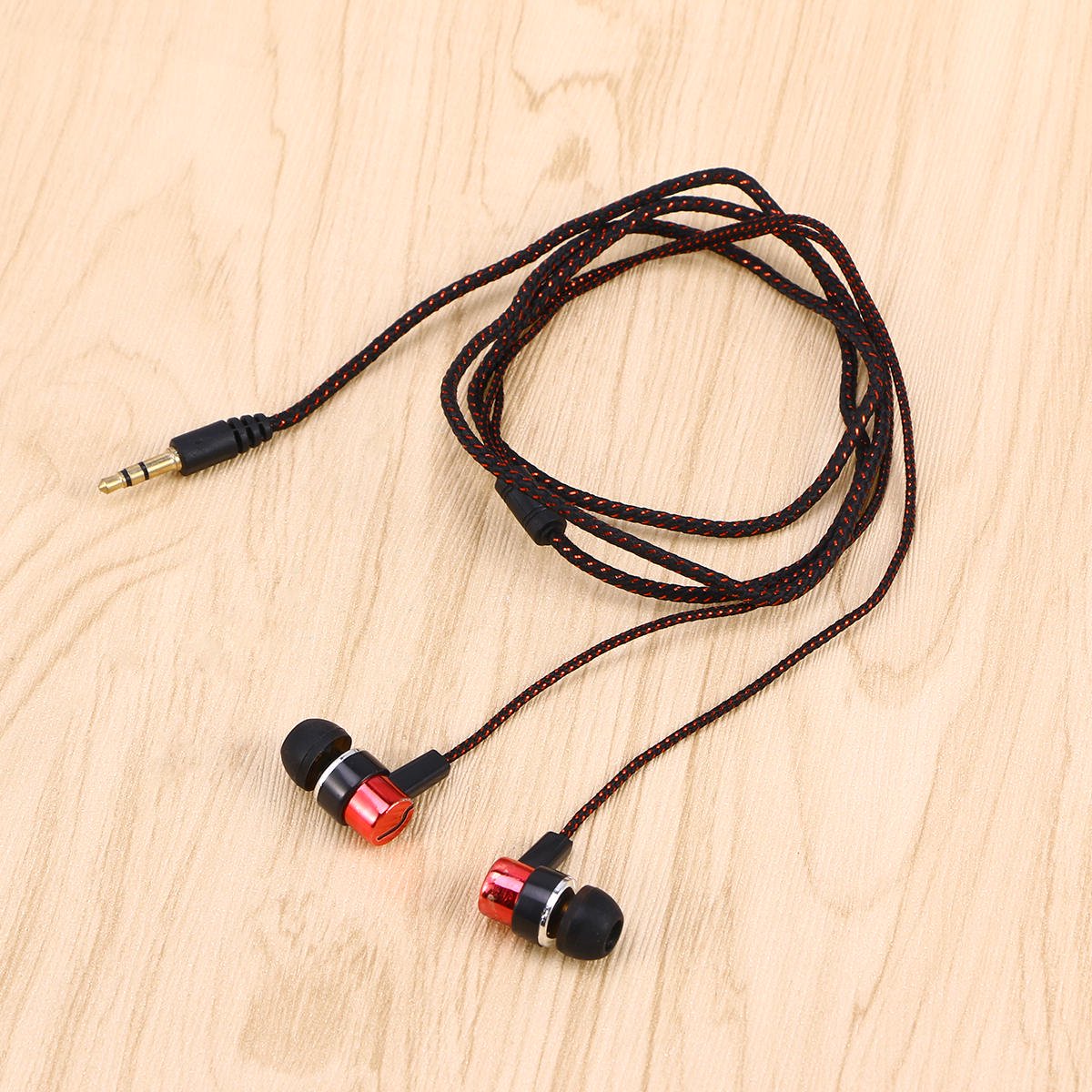 TABLZONE Red 3.5mm Plug Earphone in-Ear Earbuds with Noise Cancelling and Ergonomic Fit