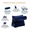 thumbnail image 2 of Cheer Collection Wedge Shaped Back Support Pillow and Bed Rest Cushion for Reading, Gaming, Watching - with Adjustable Neck Pillow, 2 of 5