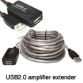 thumbnail image 2 of Active USB 2.0 Extension Cable USB Active Repeater Cord Type A Male to A Female with Built-in Signal Booster Chips 10M, 2 of 7