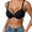 Black, variant on Women's Plunge Bra Deep V Sexy Underwire Low Cut Bras T Shirt Cleavage Lightly Padded