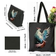 thumbnail image 3 of GOSMITH Transgender Phoenix Reborn Transsexual Flag LGBT Trans Bird 2 Pcs Canvas Tote Bags Black, 3 of 8