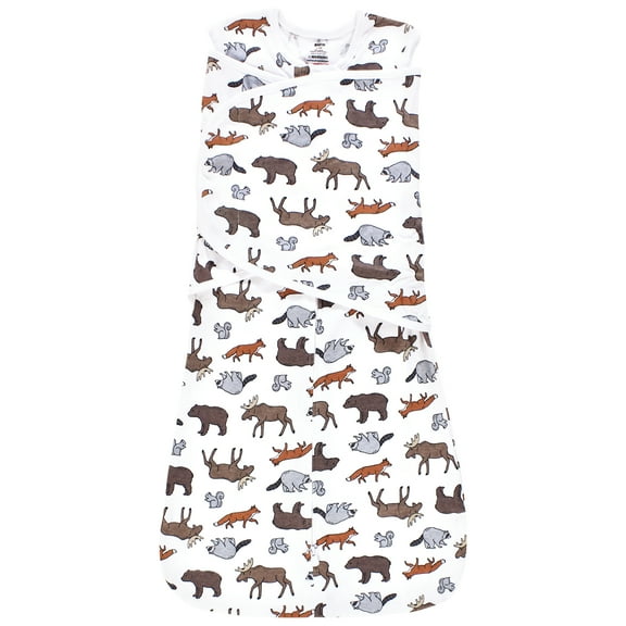 Hudson Baby Infant Boy Convertible Swaddle Sleep Sack, Animal Adventure, 0-3 Months