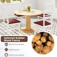 thumbnail image 6 of Giantex Wooden Dining Chairs Set of 2, Armless Kitchen Chairs w/Slat Backrest & Upholstered PU Seat, White, 6 of 9