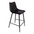 thumbnail image 2 of Alibi Tabouret de Bar Contemporain Hauteur Comptoir - Ensemble de 2 - Noir Mat, 2 of 5