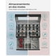 thumbnail image 3 of SONGMICS Caja de Relojes de 2 Niveles, Estuche para 12 Relojes, Tapa de Cristal, con Cerradura, Cuero Sintético Negro y Forro Gris, 3 of 5