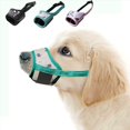 thumbnail image 1 of Bozal para perro, bozal impreso de tela suave, malla de aire, bozal ajustable transpirable con patrón de hebilla, bozales para mascotas, ladridos antimordidas, 1 of 5