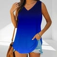 thumbnail image 5 of UAMVSH Summer Tank Tops for Women Gradient Print V Neck T Shirts Lightweight Casual Sleeveless Loose Fit Tunic Blouse, 5 of 7