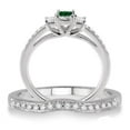 thumbnail image 3 of 2.25 Carat 6mm Princess Cut Three Stone Bridal Set on 10k White Gold, 3 of 3