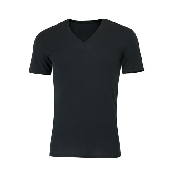 Hanes Perfect Flex Men's Tee, Black V-Neck Undershirt, 1-Pack M