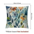 thumbnail image 4 of BANET Brown Cream Grey Teal Watercolor Flower Pillow Cases Rustic Abstract Throw Pillows Set of 2 Farmhouse Home Decor for Room Bedroom Bed Outdoor 18x18in, 4 of 7