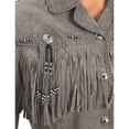 thumbnail image 4 of Scully Western Jacket Womens Leather Beaded Fringe Fitted L152, 4 of 5