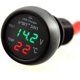 thumbnail image 1 of Bilvoltmeter, 3 i 1 USB 5V 2A Snabbladdning, Bil Digital Voltmeter, Termometeruttag, för 12-24V Bil Buss Lastbil Mobiltelefonladdning, 1 of 4