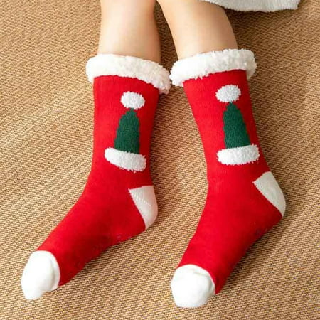 

GXSR Slipper Socks for Women with Gripper - Winter Non Slip Thick Fuzzy Socks - Warm Cozy Christmas Gifts