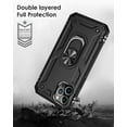 thumbnail image 4 of Entronix Case Designed for Apple iPhone 12 Heavy Duty Case with Built-in Kickstand, Dual Layer Protection with Rotating Holder Ring, Sturdy Case for Apple iPhone 12, Black, 4 of 6