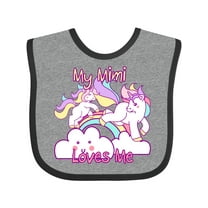 Inktastic My Mimi Loves Me Unicorn Girls Baby Bib